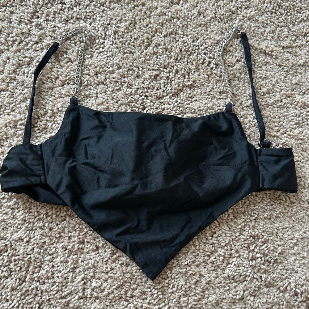 Edikted Black Spandex Triangle Top